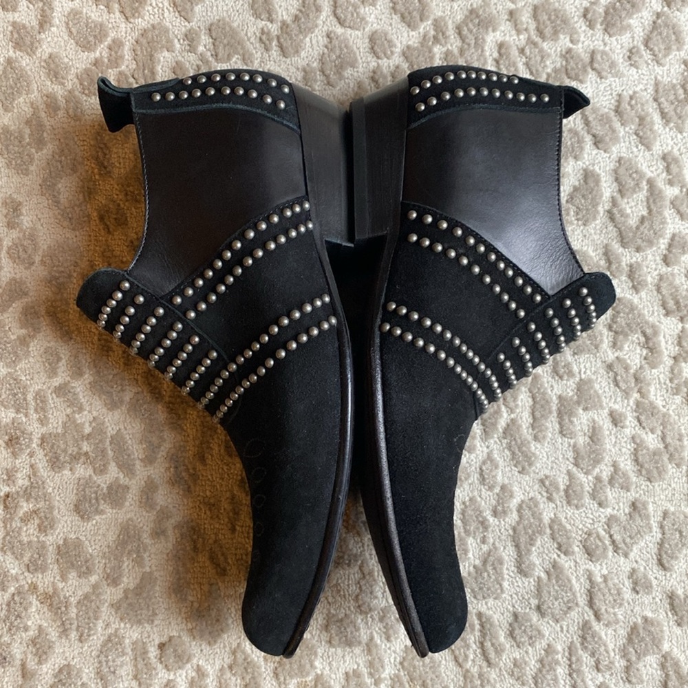 NWOB Anine Bing Low Charlie Black Suede Ankle Western Boots, size EU 36/US 6 - Picture 4 of 12